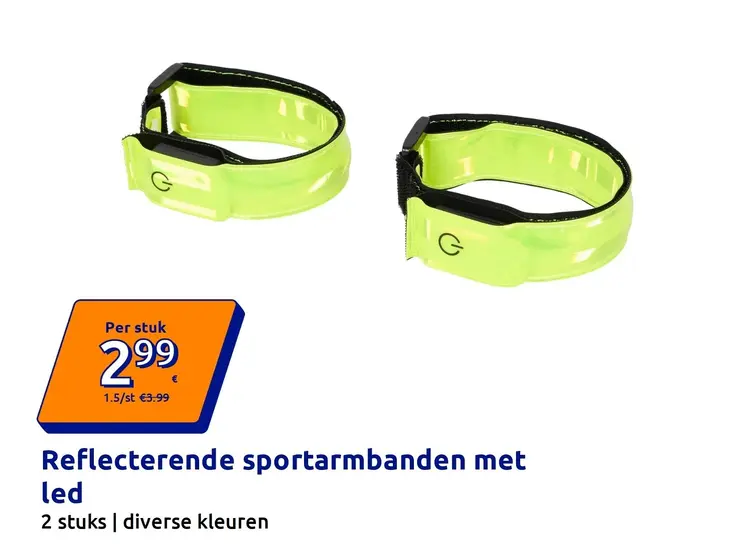 Promotie: Reflecterende sportarmbanden met led