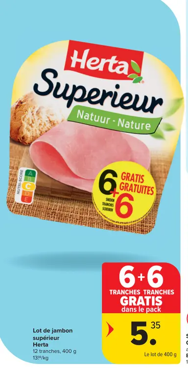 Offre: Lot de jambon supérieur