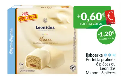Offre: Perletta praliné ou Leonidas Manon