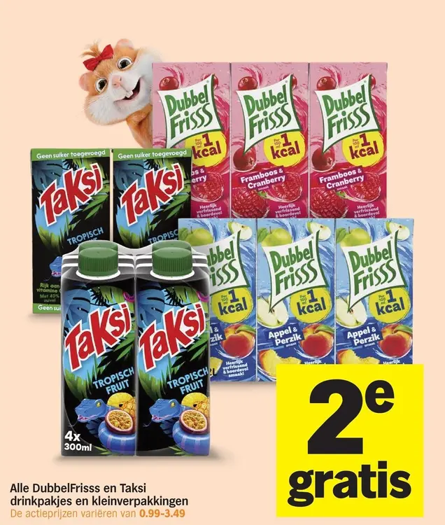Aanbieding: Alle DubbelFrisss en Taksi drinkpakjes en kleinverpakkingen