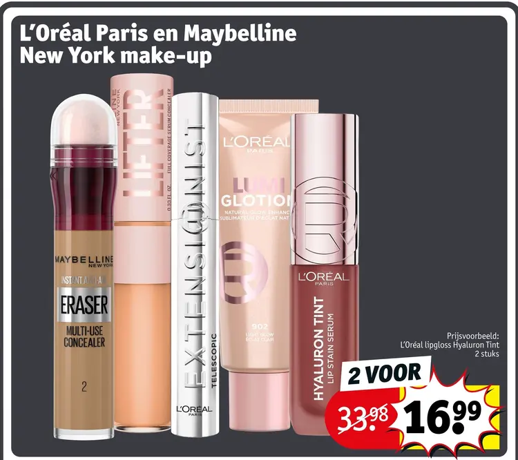 Aanbieding: L'Oréal Paris en Maybelline New York make-up