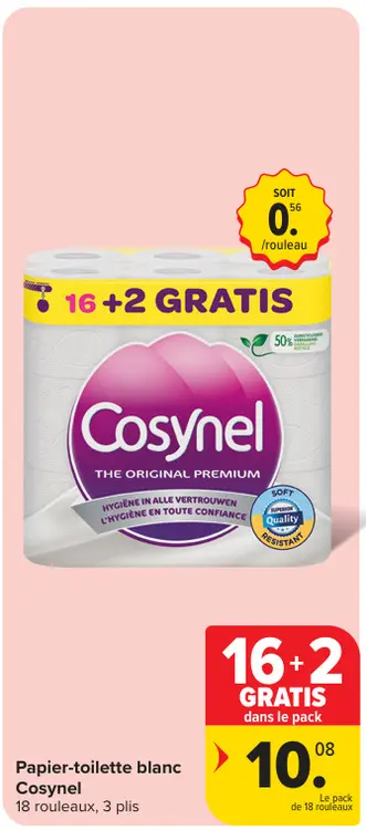 Offre: Papier-toilette blanc