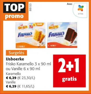Offre: IJsboerke Frisko Karamello ou Vanillo