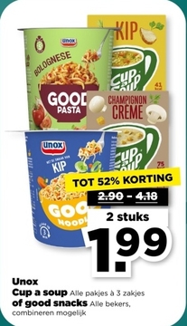 Aanbieding: Unox Cup a soup of good snacks