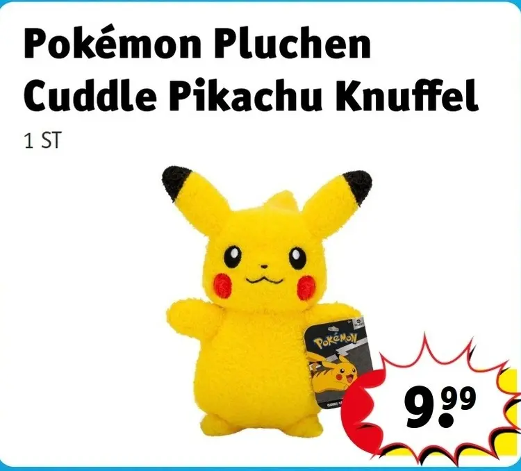 Promotie: Pluchen Cuddle Pikachu Knuffel