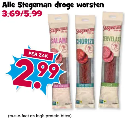 Aanbieding: Droge worsten