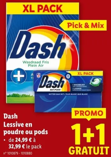 Offre: Lessive en poudre ou pods
