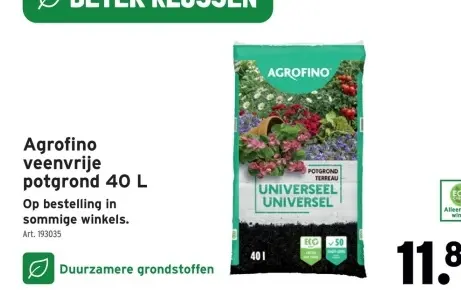 Promotie: veenvrije potgrond