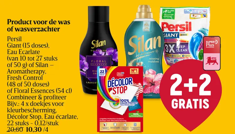 Promotie: Product voor de was of wasverzachter