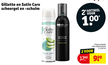 Aanbieding: Gilette en Satin Care meergel en -schuim