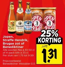 Aanbieding: Jopen, Straffe Hendrik, Brugse zot of Benediktiner
