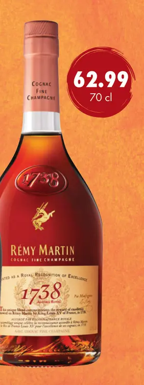 Aanbieding: Rémy martin cognac fine champagne 1738