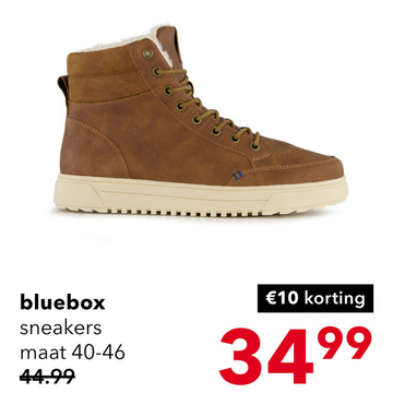 Aanbieding: Blue Box gevoerde heren veterboots cognac