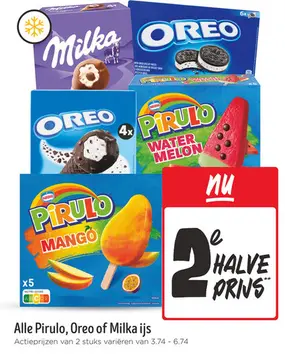 Aanbieding: Alle Pirulo, Oreo of Milka ijs