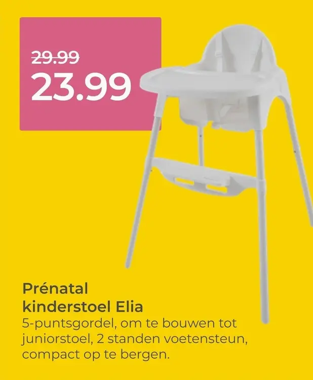 Aanbieding: Prénatal kinderstoel Elia