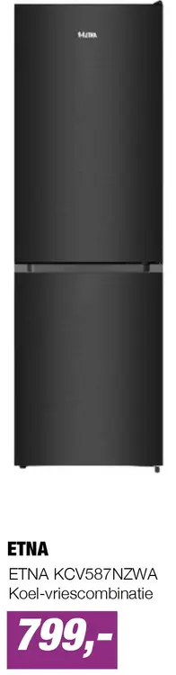 Aanbieding: ETNA KCV587NZWA Koel-vriescombinatie