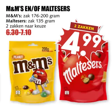 Aanbieding: M&m's en/of Maltesers