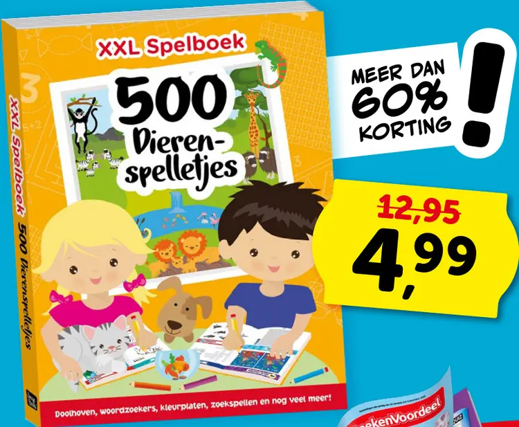 Promotie: XXL Spelboek 500 Dierenspelletjes