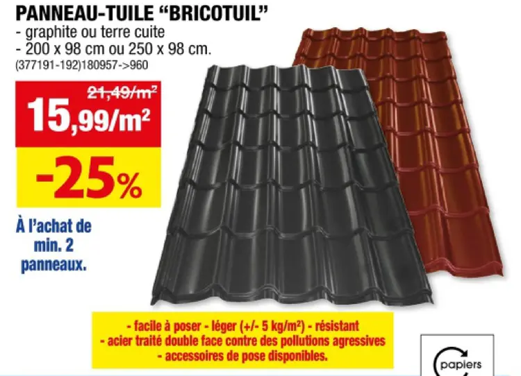 Offre: Panneau-tuile "bricotuil"
