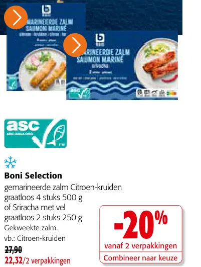 Promotie: gemarineerde zalm Citroen-kruiden