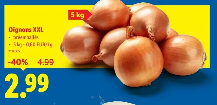 Offre: Oignons XXL