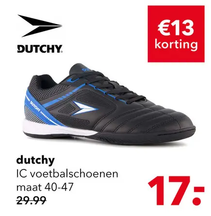 Aanbieding: Dutchy IC zaalschoenen zwart blauw