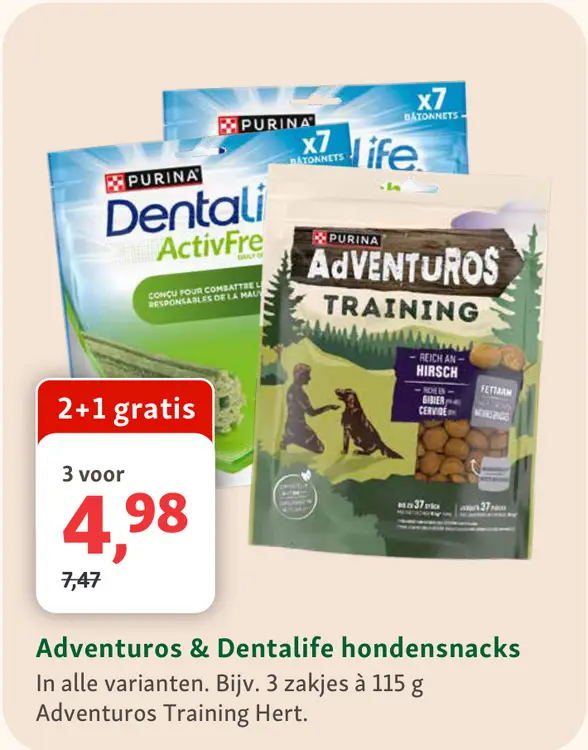 Aanbieding: Adventuros & Dentalife hondensnacks