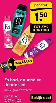 Aanbieding: Bad, douche en deodorant