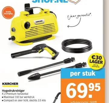 Aanbieding: Hogedrukreiniger K 2 Premium horizontal
