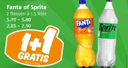 Aanbieding: Fanta of Sprite
