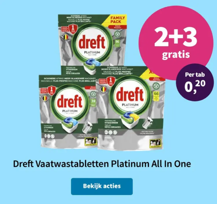 Promotie: Vaatwastabletten Platinum All In One