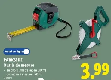 Offre: Outils de mesure