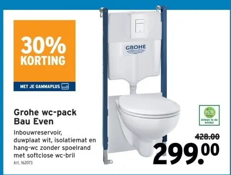 Promotie: Grohe wc-pack Bau Even