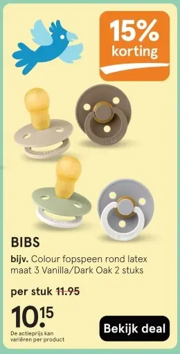 Aanbieding: Colour fopspeen rond latex