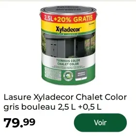 Offre: Lasure Xyladecor Chalet Color gris bouleau