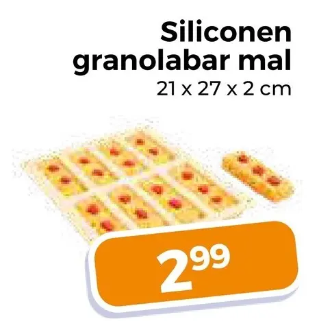 Aanbieding: Siliconen granolabar mal
