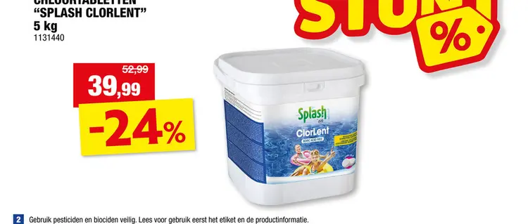 Promotie: Splash Clorlent galets chloortabletten 250g 5kg