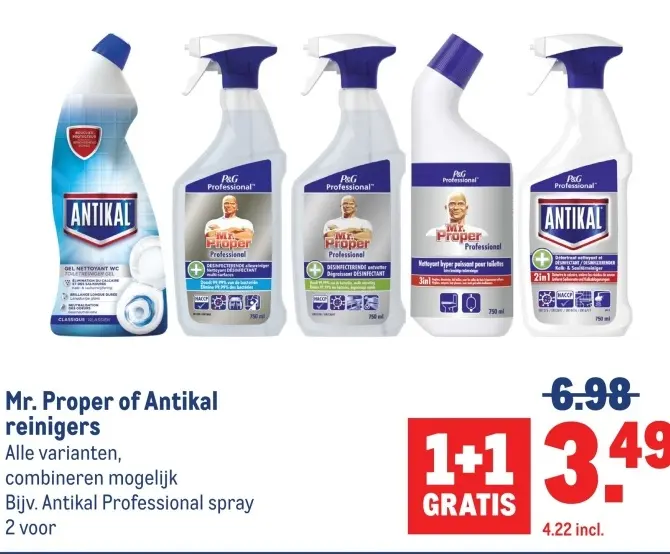 Aanbieding: Mr. Proper of Antikal reinigers
