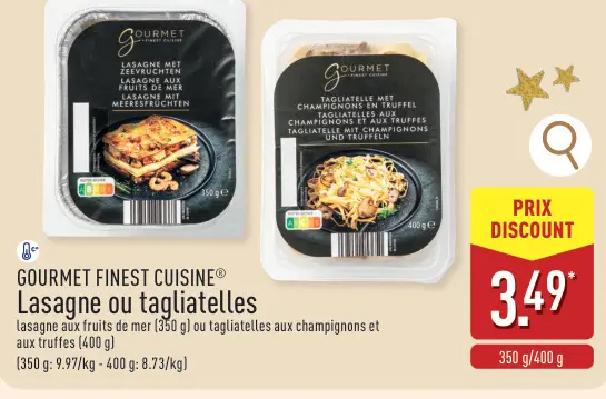 Offre: Lasagne ou tagliatelles