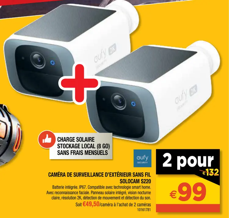 Aanbieding: Caméra de surveillance d'extérieur sans fil solocam