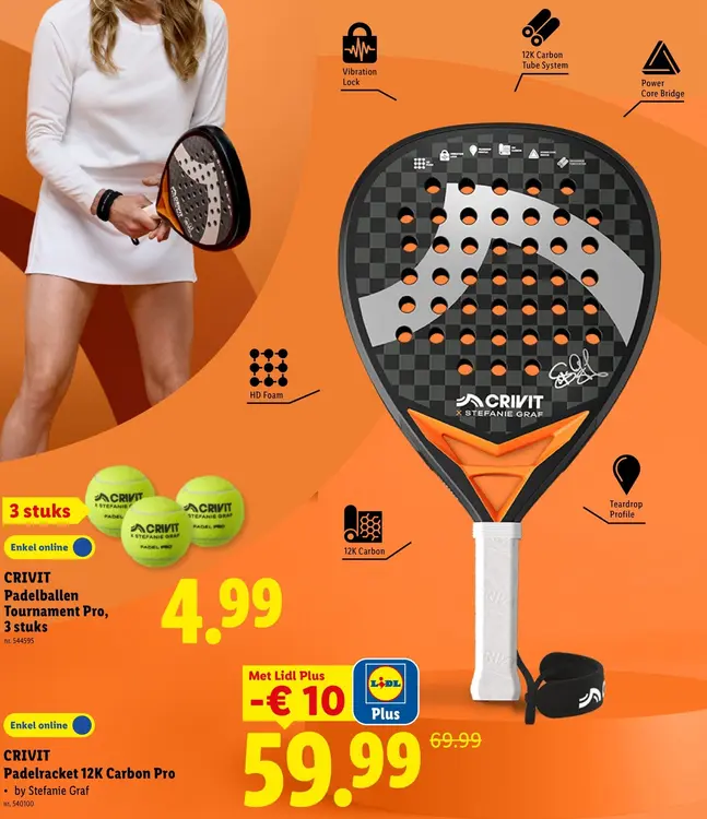 Promotie: Padelracket 12K Carbon Pro