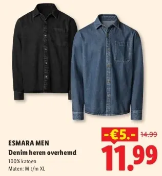 Aanbieding: Denim heren overhemd