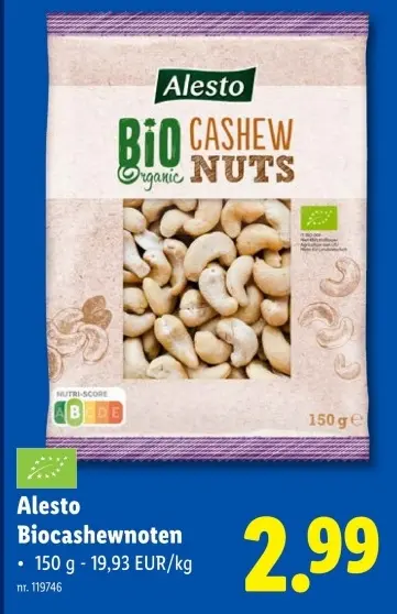Aanbieding: Biocashewnoten