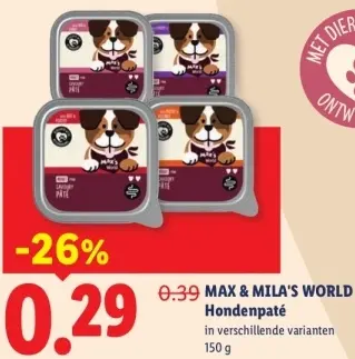 Aanbieding: MAX & MILA'S WORLD Hondenpaté