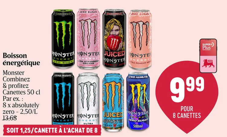 Offre: Boisson énergétique Monster