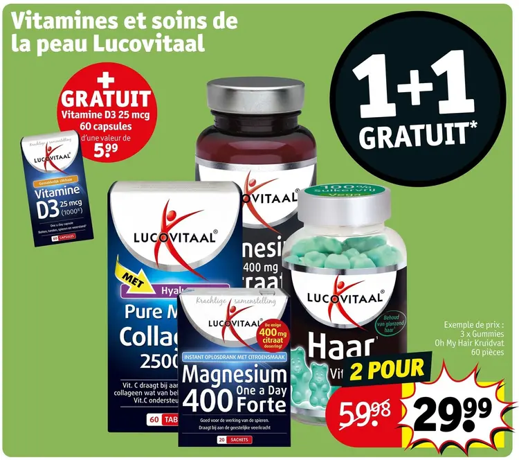 Offre: Vitamines et soins de la peau