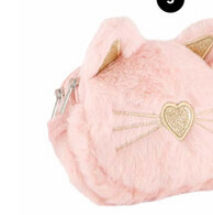 Aanbieding: Meisjes tas roze kat