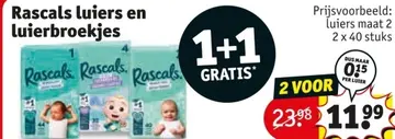 Aanbieding: Rascals luiers en luierbroekjes