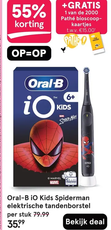 Aanbieding: Oral-B iO Kids Spiderman elektrische tandenborstel