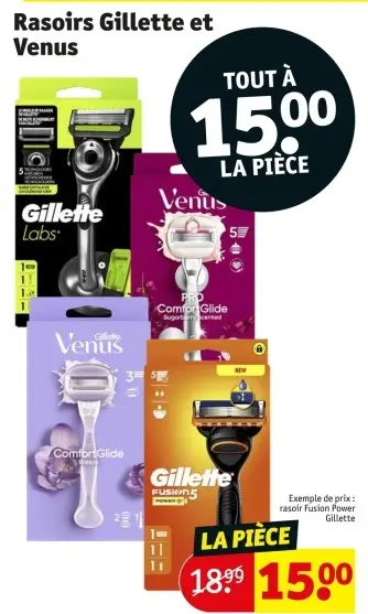 Offre: Rasoirs Gillette et Venus